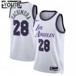 Maillot NBA Los Angeles Lakers 22 Rui Hachimura 28 Nike 2022-23 City Edition Blanc Swingman - Enfant